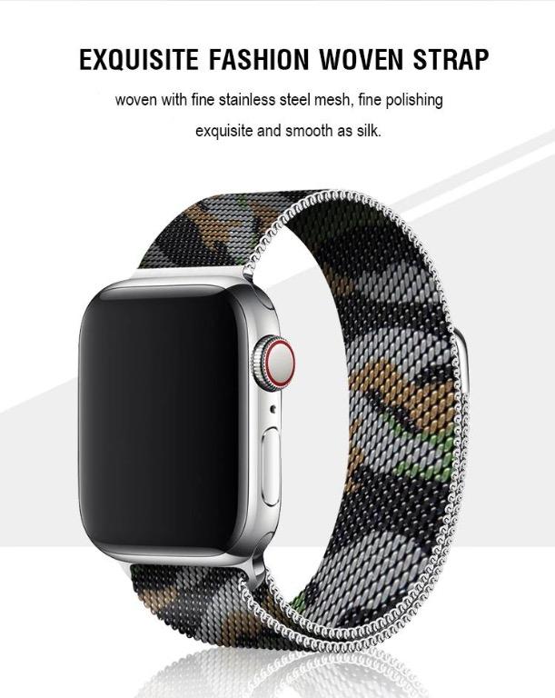 黑色迷彩米蘭款代用Black Camo Milan Magnetic Loop Metal Band 磁扣鋼