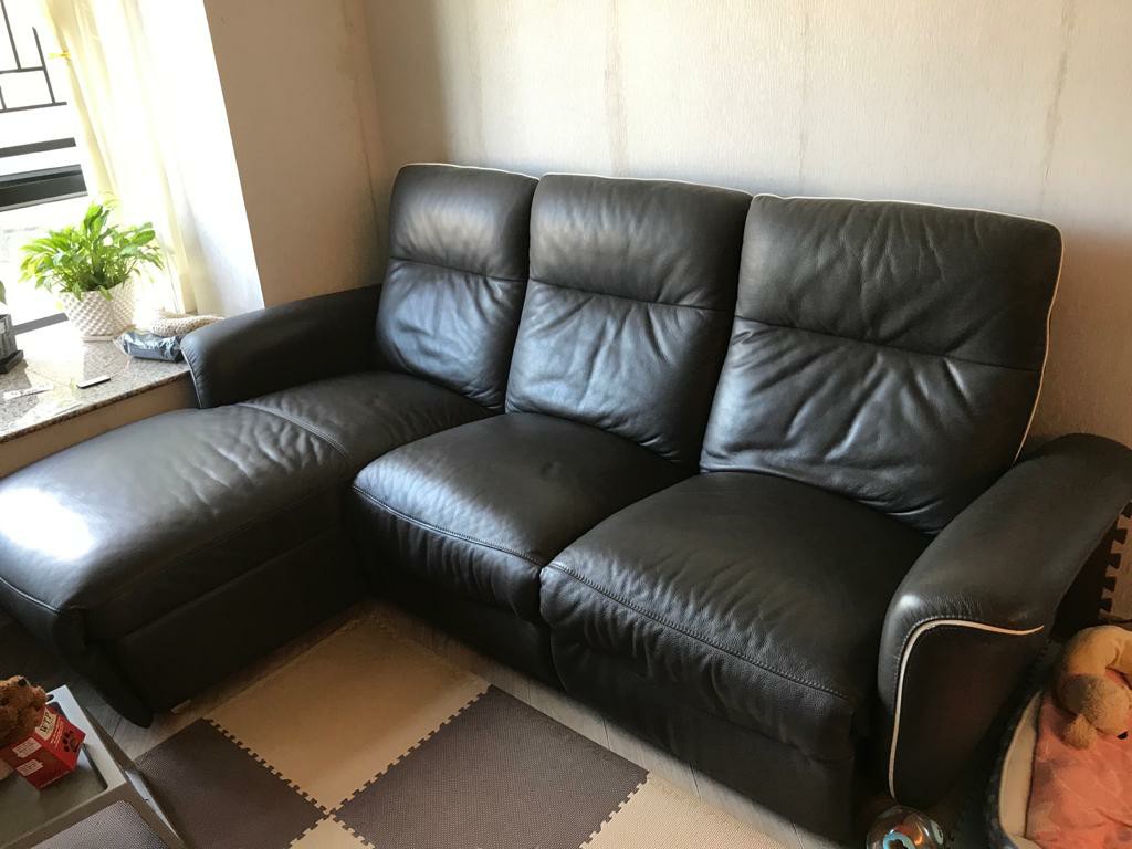 茲曼尼GIORMANI - L型貴妃三座真皮梳化沙發Leather 3-Seater Sofa 