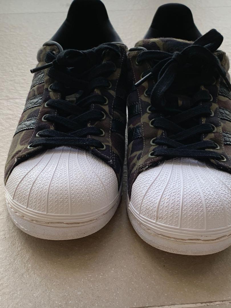 Adidas Superstar green camo sneaker shoe original size 42 44 man UK 9.5