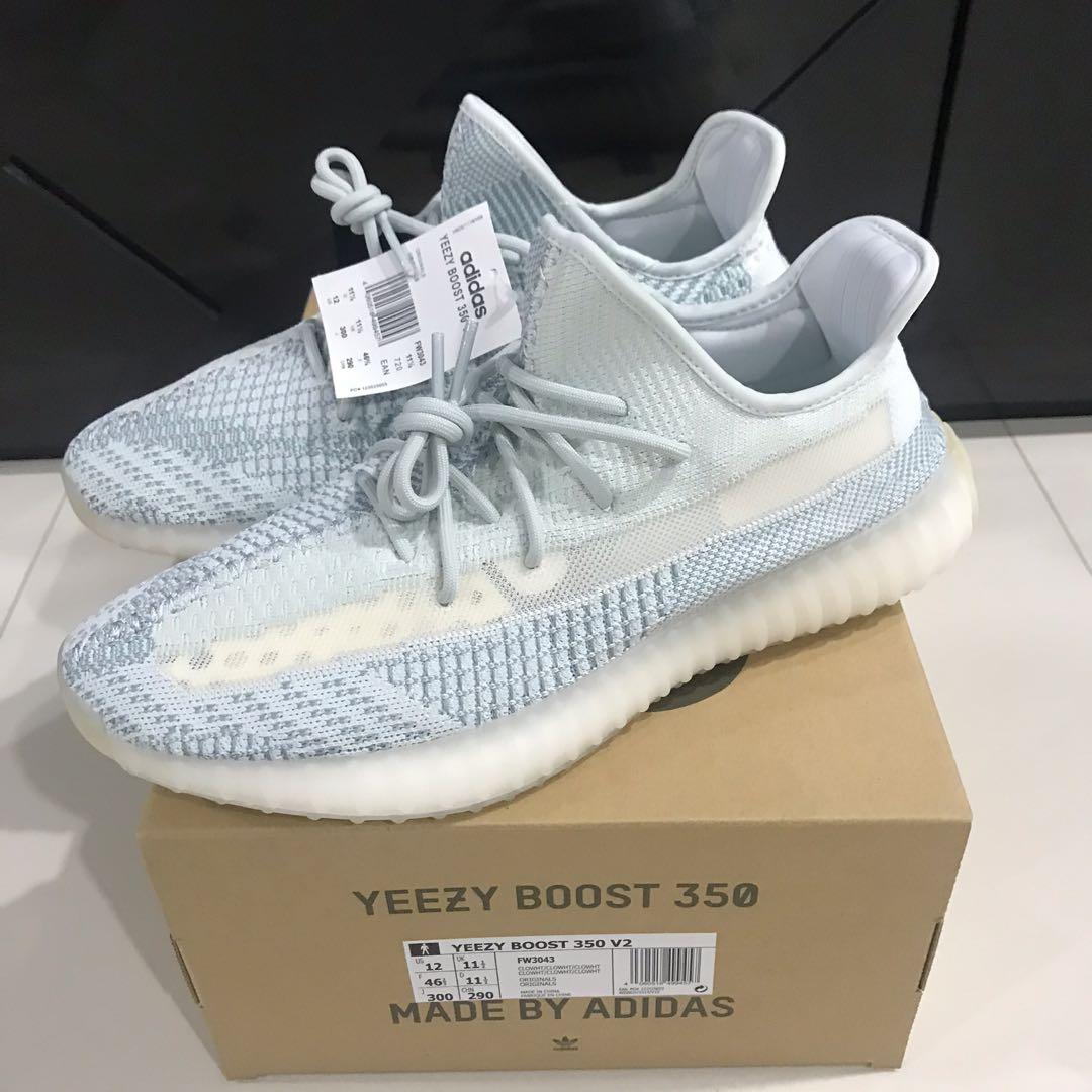 yeezy cloud white size 12