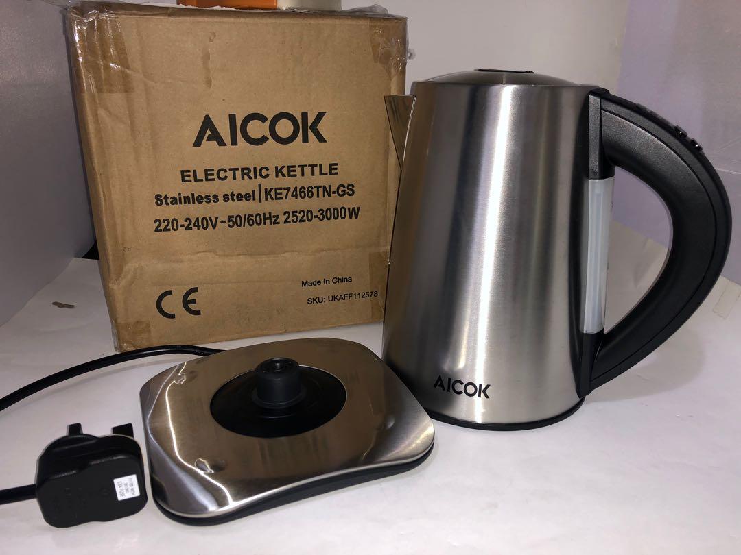 Aicok Electric Kettle Temperature Control, Double Wall Cool Touch Stai –  National Wholesale Products, LLC