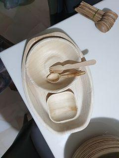 Areca palm party set and storage box