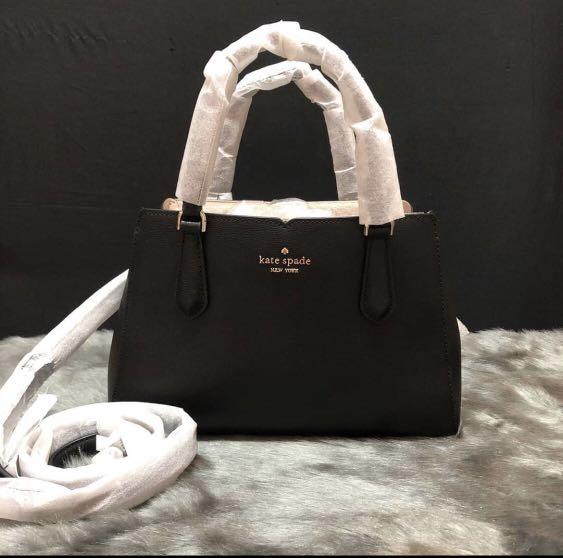 tippy small triple compartment satchel black