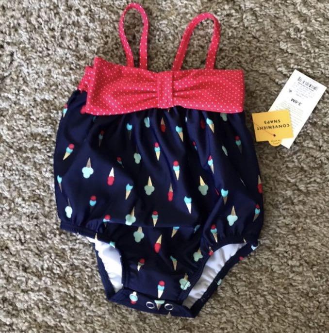 Cat and jack baby girl top swimsuit