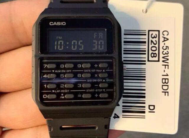 Casio Ca 53wf 1b Calculator Watch Ca53wf 1b Vintage Digital Quartz Ca53 Black Brand New Men S Fashion Watches Accessories Watches On Carousell