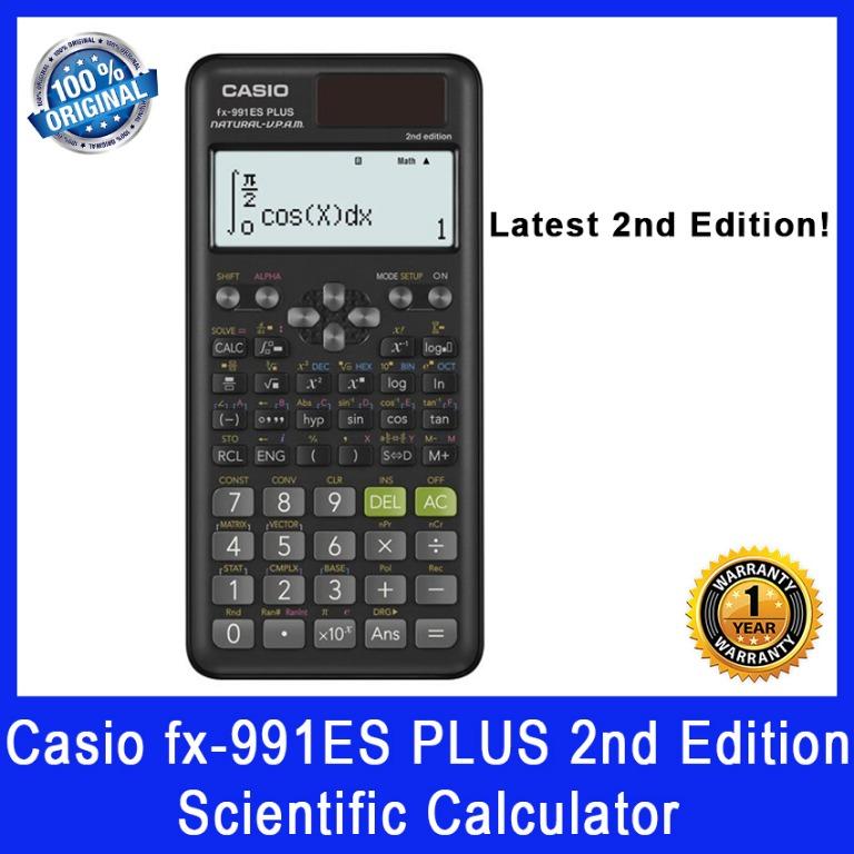 Casio FX-991ES Plus-2nd Edition Scientific Calculator – 2nd Edition, Trig & Statistics, Large Display