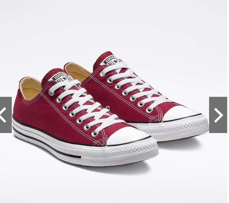 maroon slip on converse