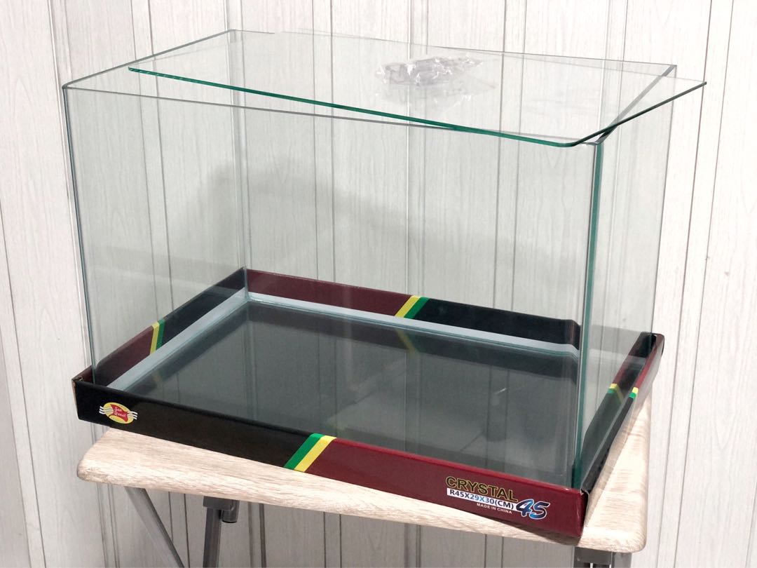 Curved rimless aquarium tank 10 gallon 45cm, Pet Supplies, Homes