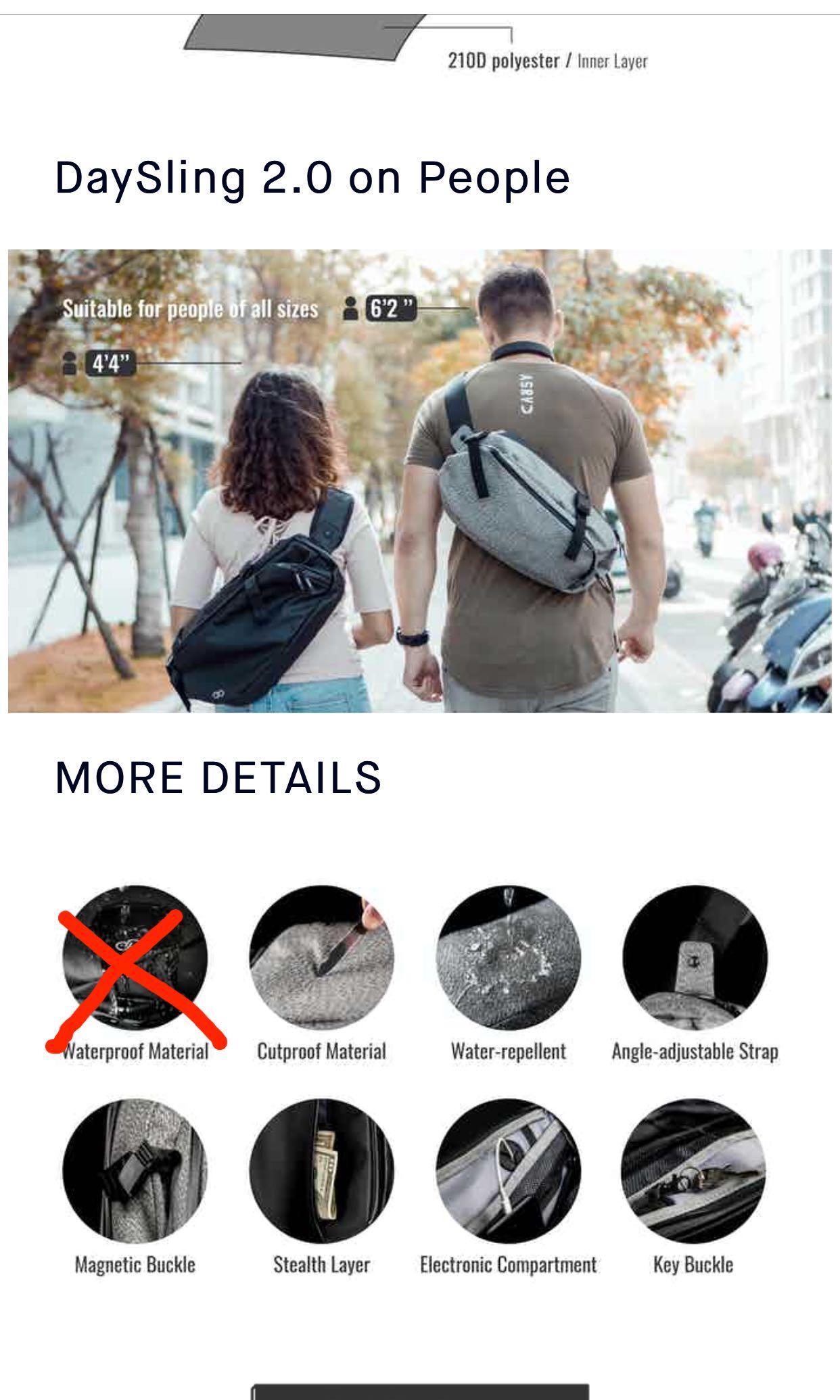 CYCOP LIFE Day Sling 2.0 Sling bag for EDC and Travel Men s Fashion Bags Sling Bags on Carousell