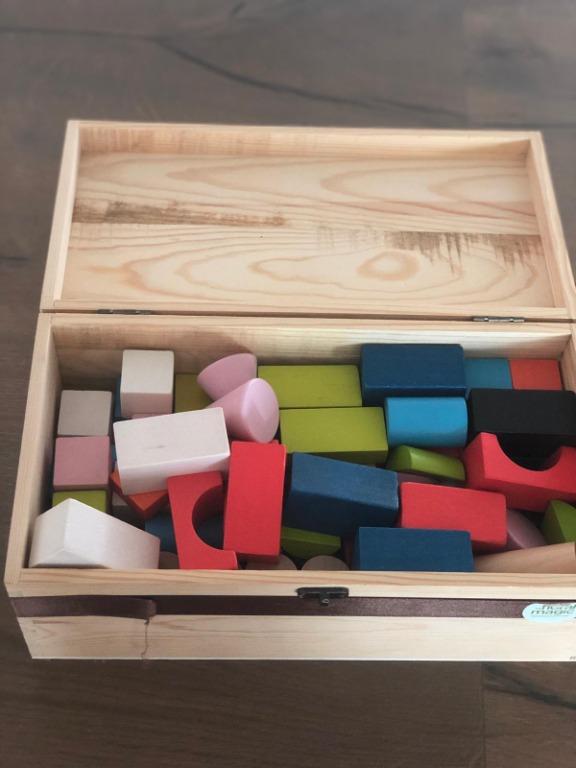 Wooden bricks for babies