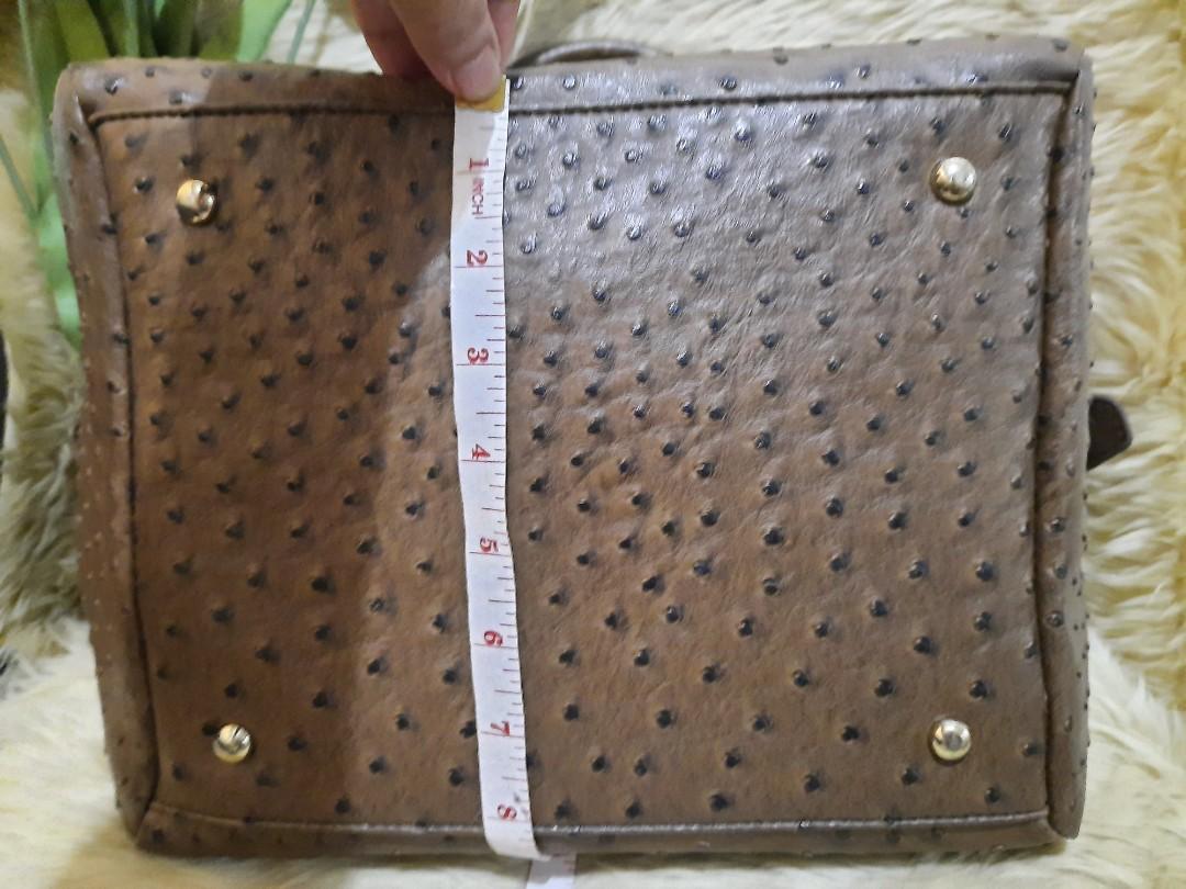 ESQUIRE Ostrich Print Leather Doctor's Bag, Women's Fashion, Bags