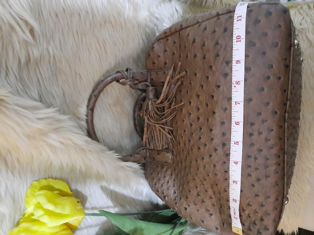 ESQUIRE Ostrich Print Leather Doctor's Bag, Women's Fashion, Bags