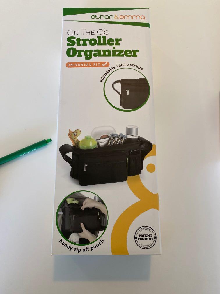 ethan & emma baby stroller organizer with cup holders