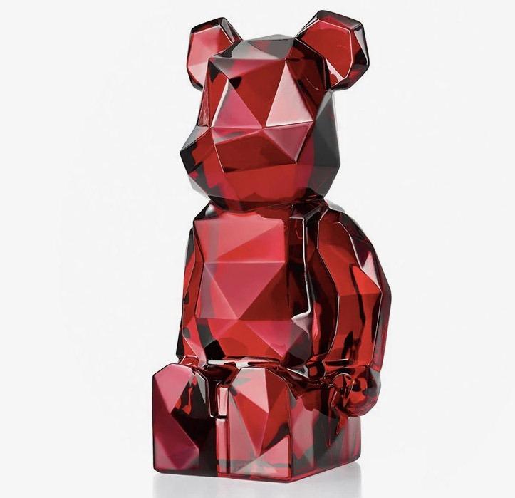 Crystal Be@rbrick Gold Leaf Original Drawing Painting by MMont