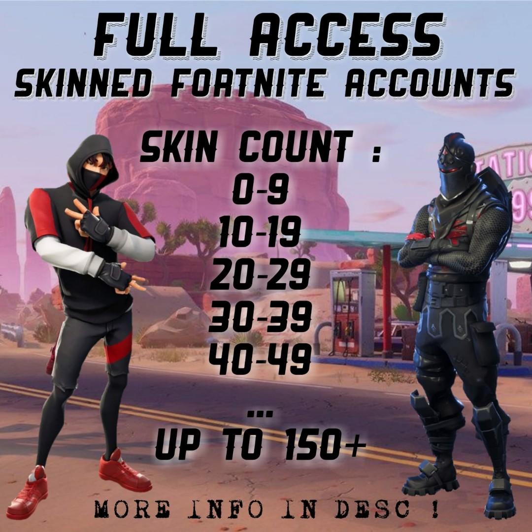Buy Specific Fortnite Accounts Full Access Full Access Skinned Fortnite Accounts Video Gaming Gaming Accessories Game Gift Cards Accounts On Carousell