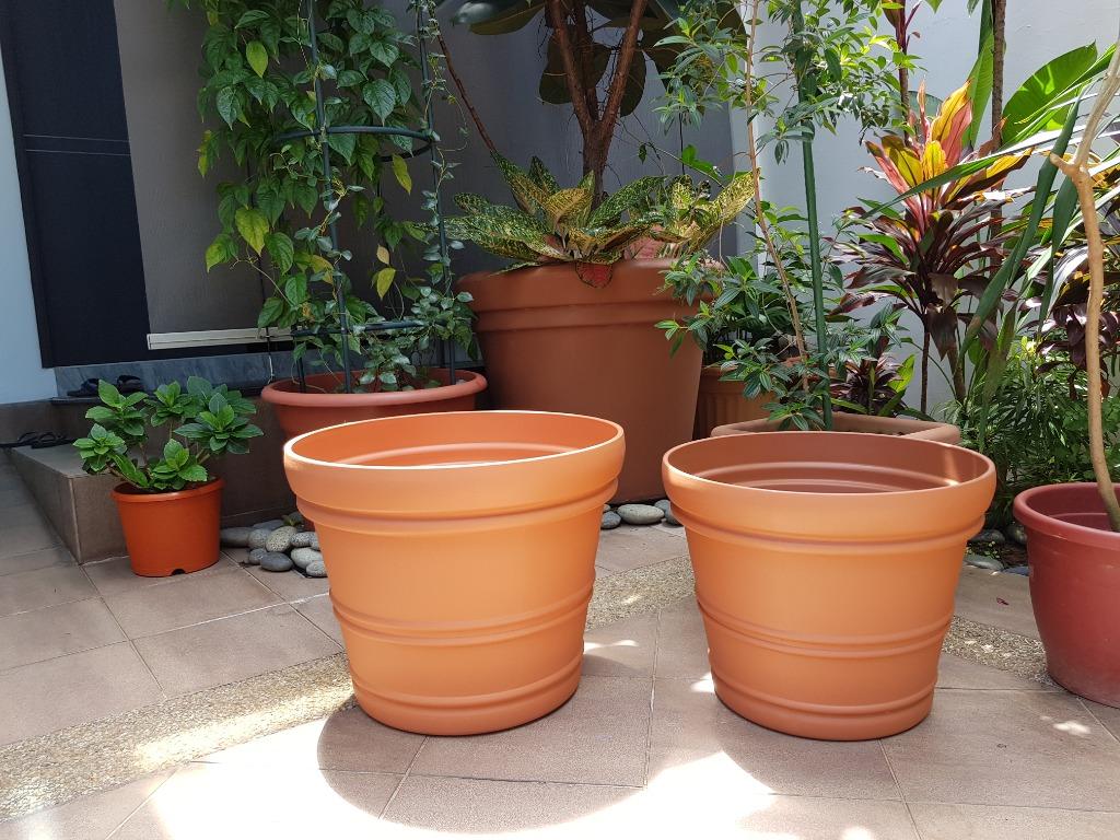 15 (15 SOLD) sturdy big large plant pots planters. Elegant well