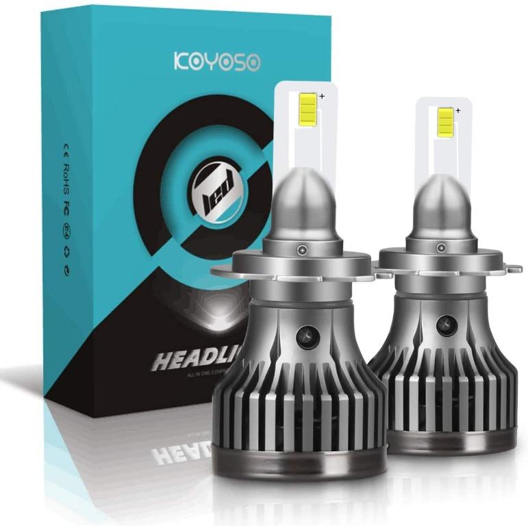 h7 led headlight bulbs koyoso 60w 12000 lumens led head lamps 6000k extremely bright cps chips conversion kit pack 2 car accessories electronics lights on carousell