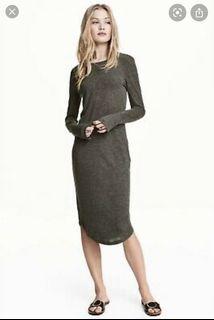 H&M Grey Midi Dress 
