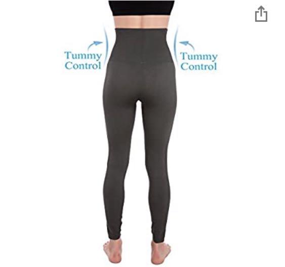 Homma Premium Thick High Waist Tummy Compression Slimming Leggings  (Charcoal/M), Women's Fashion, Activewear on Carousell