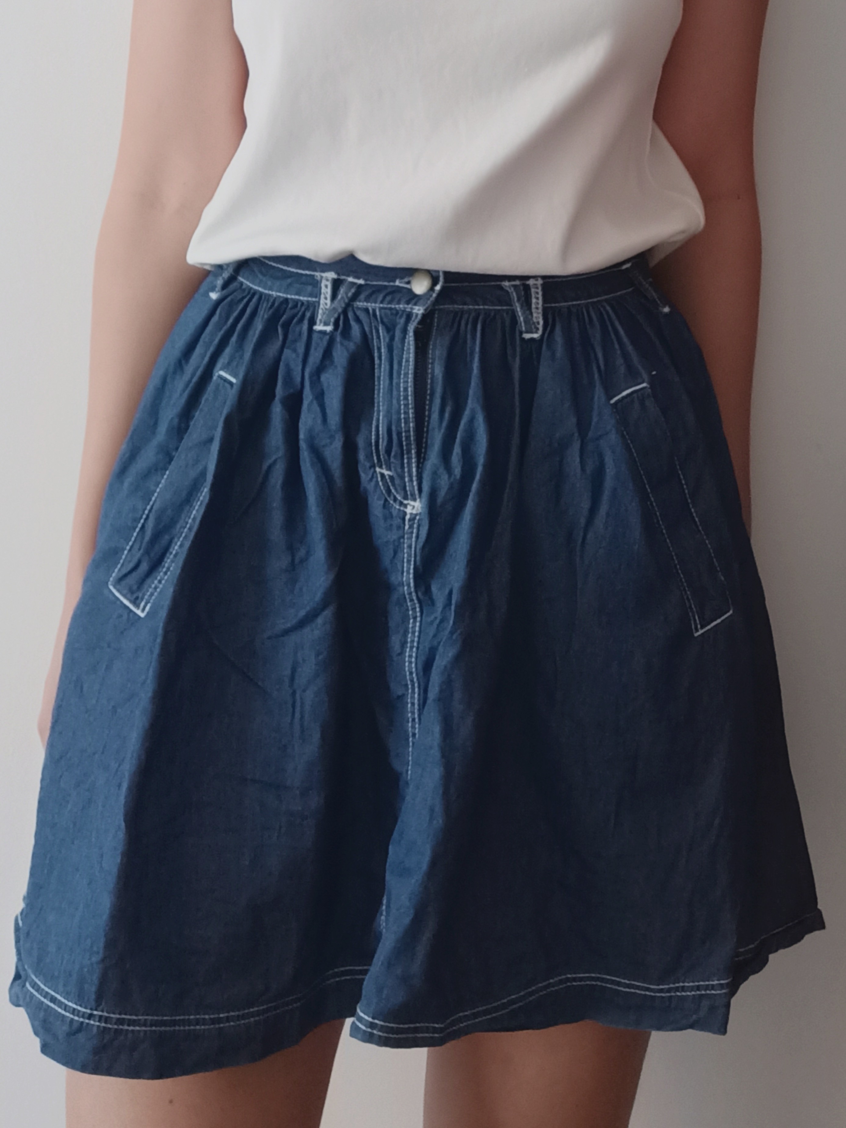 muji denim skirt