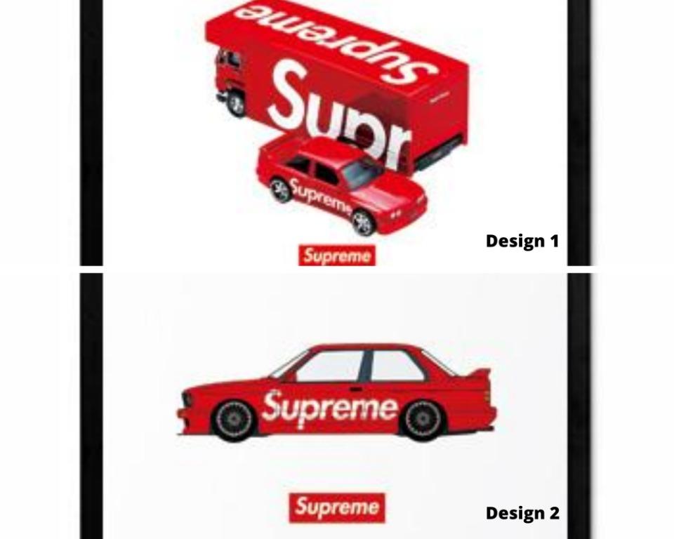 Po] Supreme Bmw M3 Hot Wheels Set Poster, Furniture & Home Living,  Furniture, Other Home Furniture On Carousell