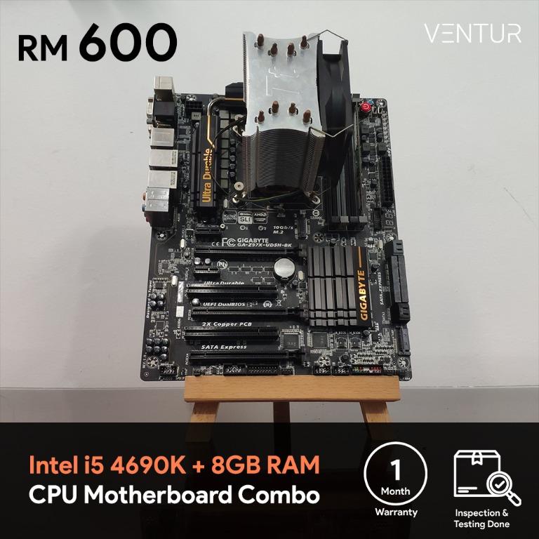 Intel I5 4690k 8gb Ram Cpu Motherboard Combo Refurbished Electronics Computer Parts Accessories On Carousell