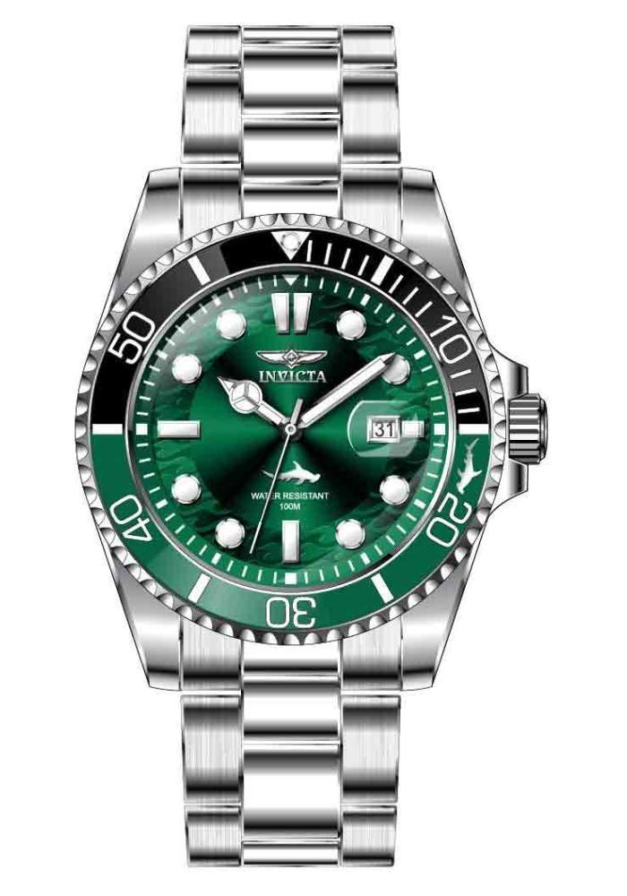 Invicta Men's 30808 'Pro Diver' Stainless Steel Watch - Green 