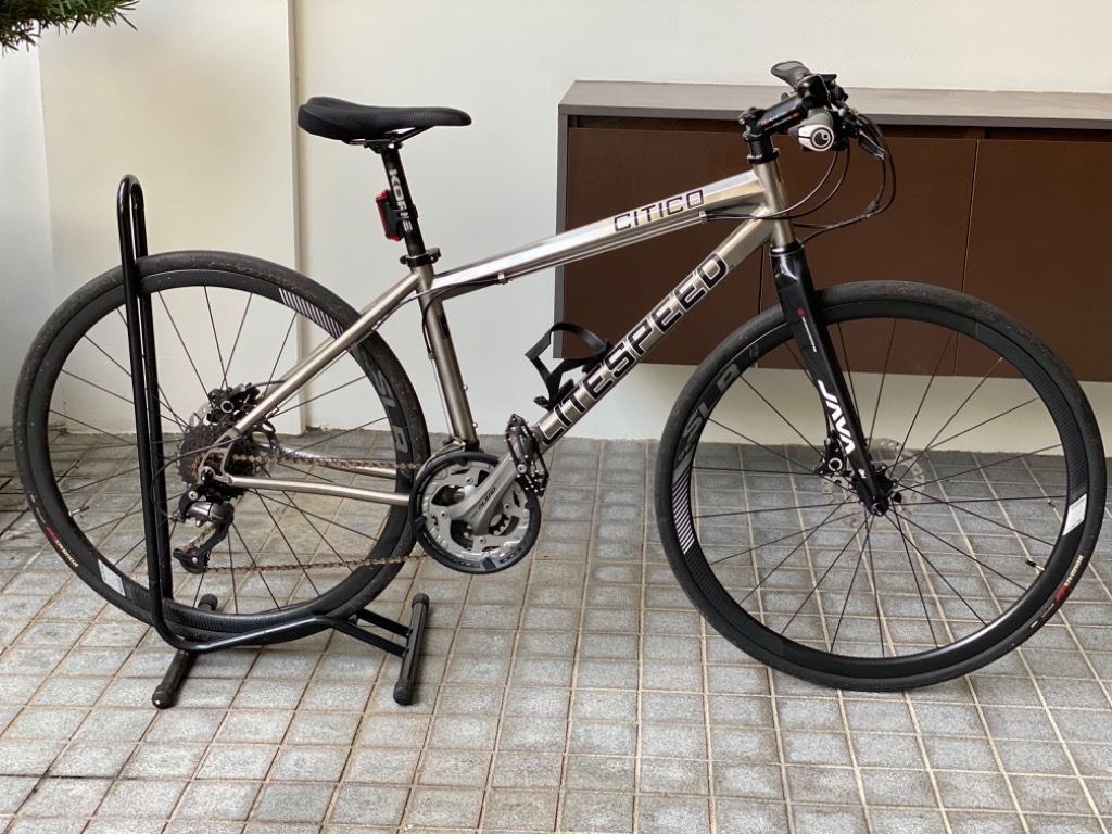 titanium hybrid bike