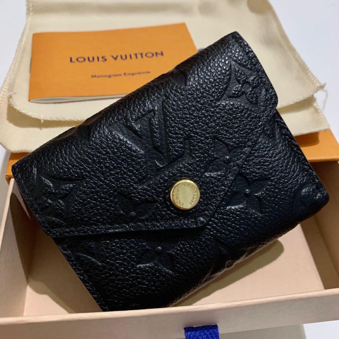 Auth LOUIS VUITTON Zoe Wallet M62935 Black Monogram Empreinte Leather