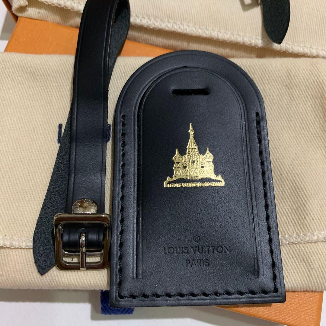 Louis Vuitton Large size vacchetta luggage tag hot stamped Paris