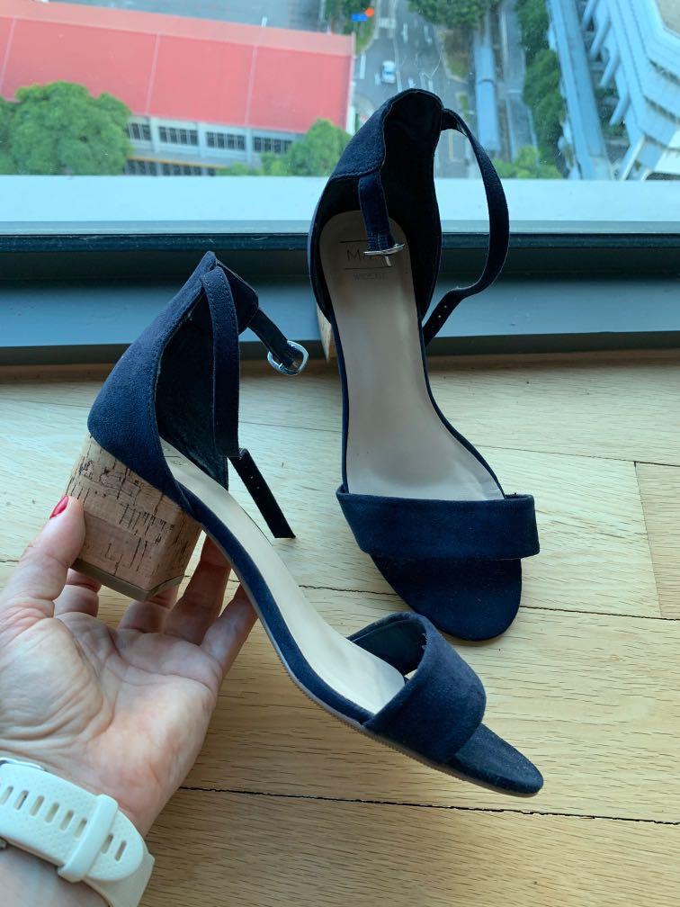 blue navy high heels