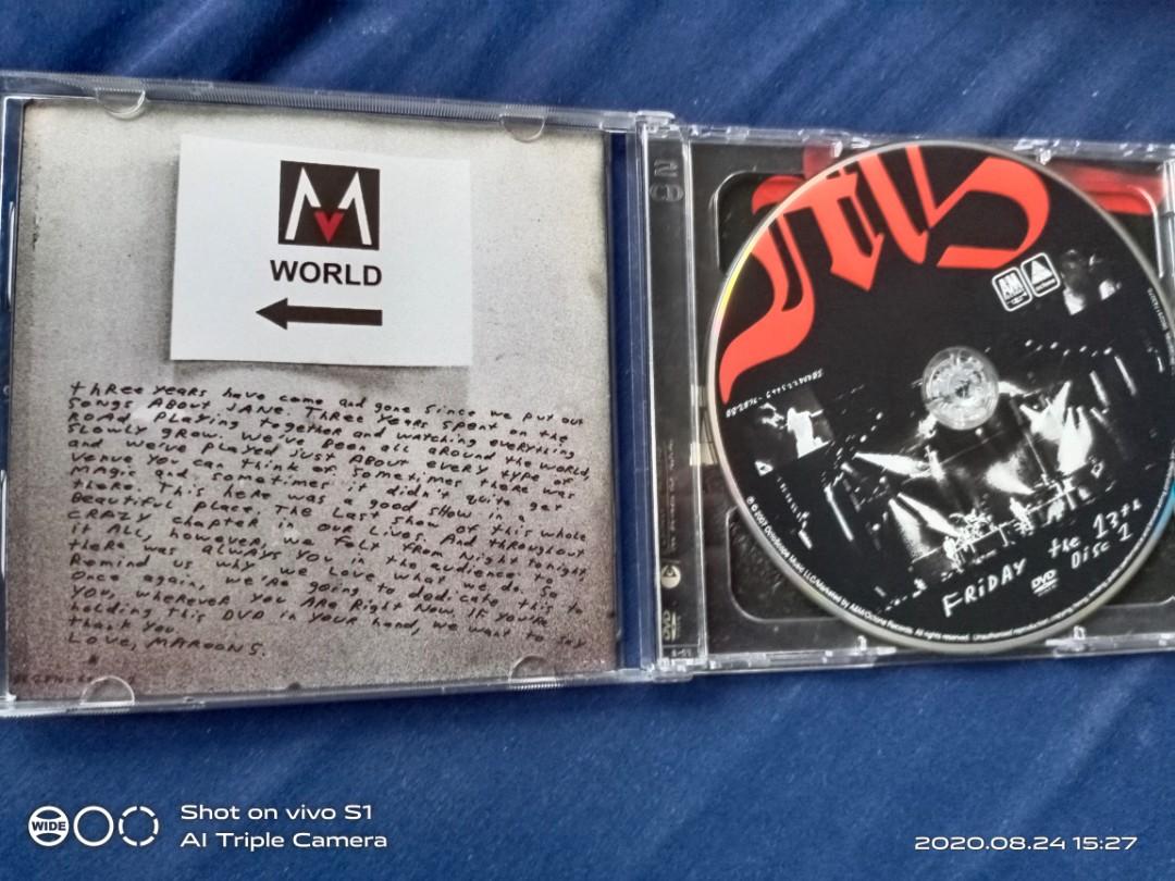 Maroon 5 Live Friday the 13th (Category: CDs & DVDs) located in Roxas City. Submitted by jarofjoyForACause (Listing ID 1030655665, Image 3). Description: OpenIn very good condition.