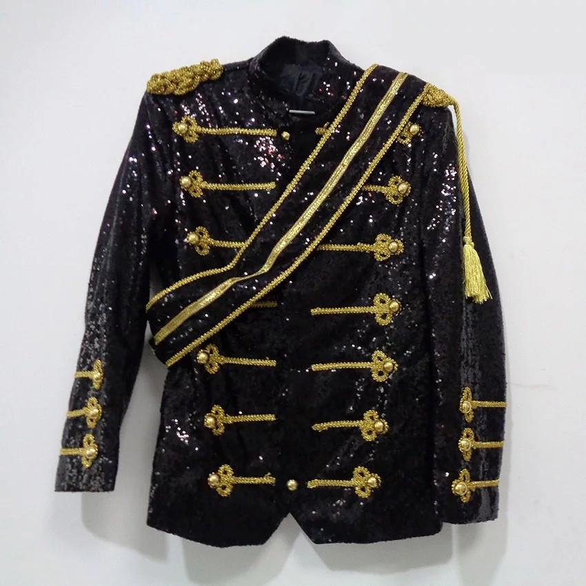 Men costume black gold jacket blazer Prince, Men's Fashion, Coats ...