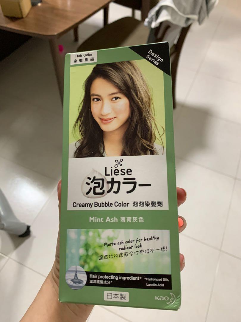 New Liese Creamy Bubble Hair Color Mint Ash, Beauty & Personal Care