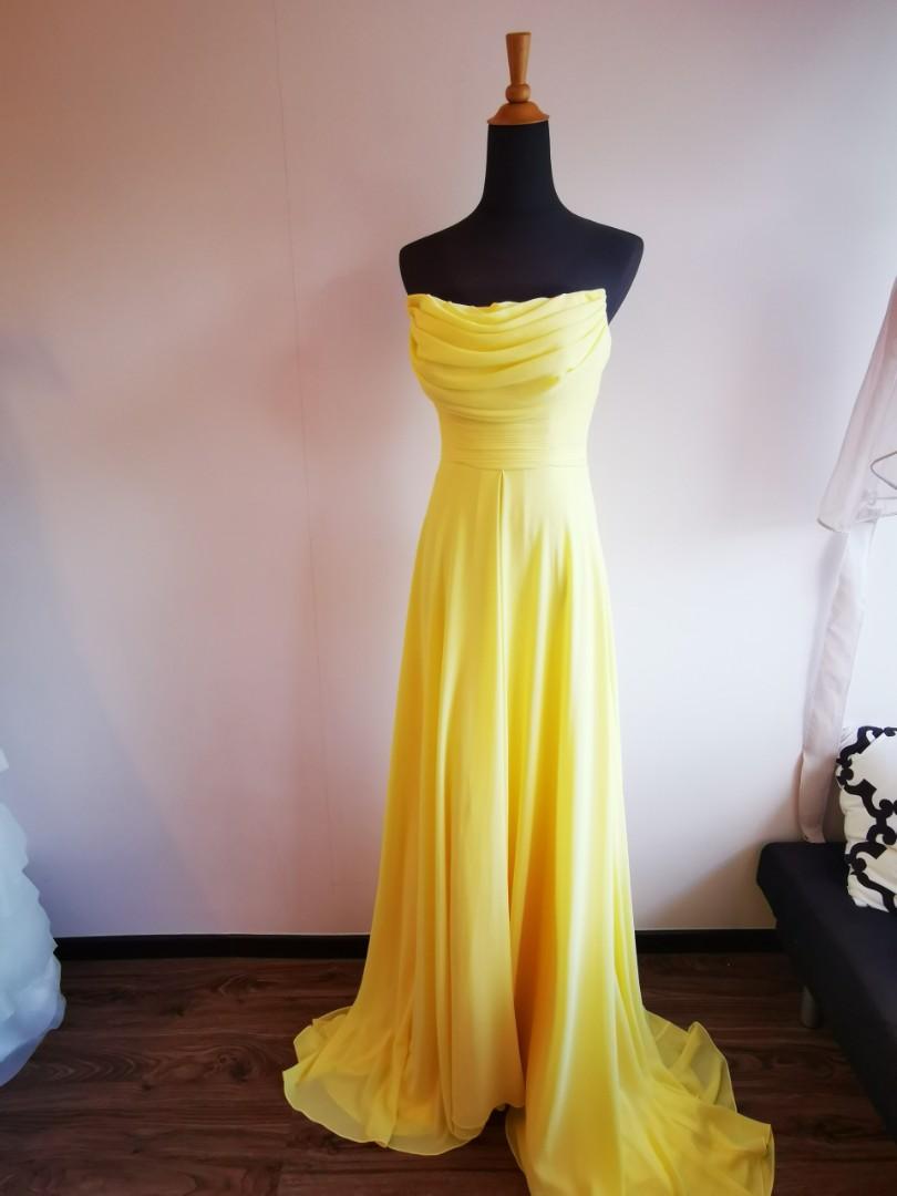 long gown yellow