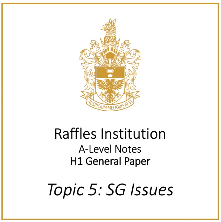 RI H1 GP notes: Singapore Issues (7pgs), Hobbies & Toys, Books ...