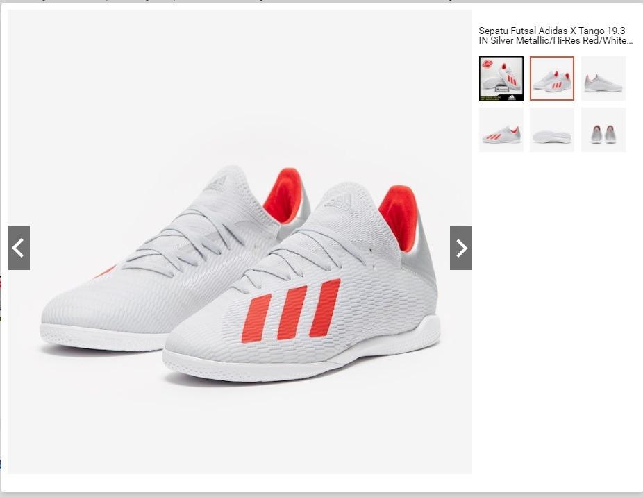 Sepatu futsal adidas silver on sale