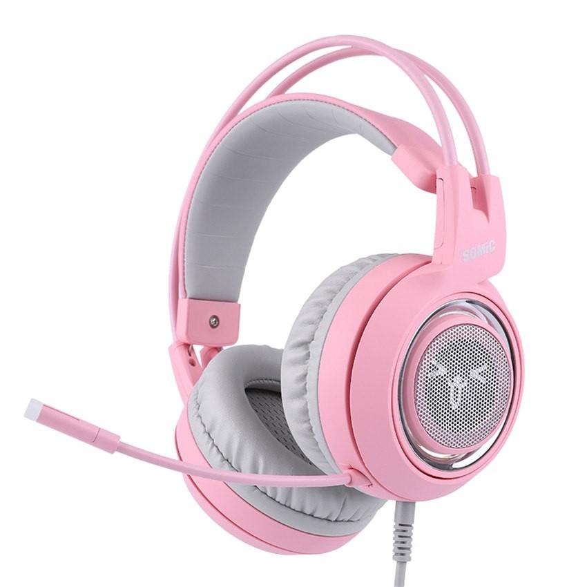 Somic G951 Pink Stereo Gaming Headset with Mic Audio Headphones