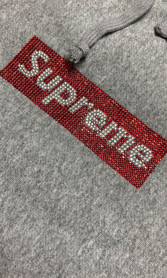 Swarovski box logo hoodie cheap