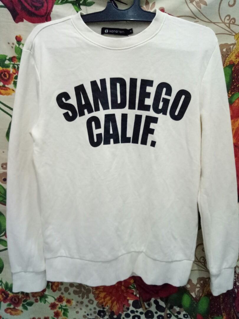 Sweater Crewneck Hang Ten Fesyen Pria Pakaian Baju Luaran di