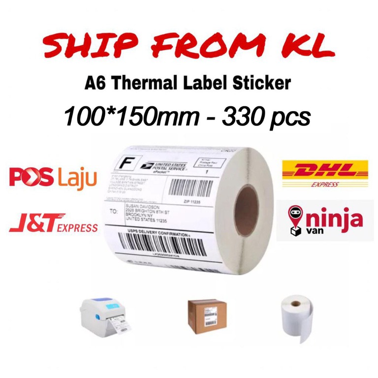 Thermal Printer Sticker for POSLAJU J&T AIRWAY BILL, Computers & Tech