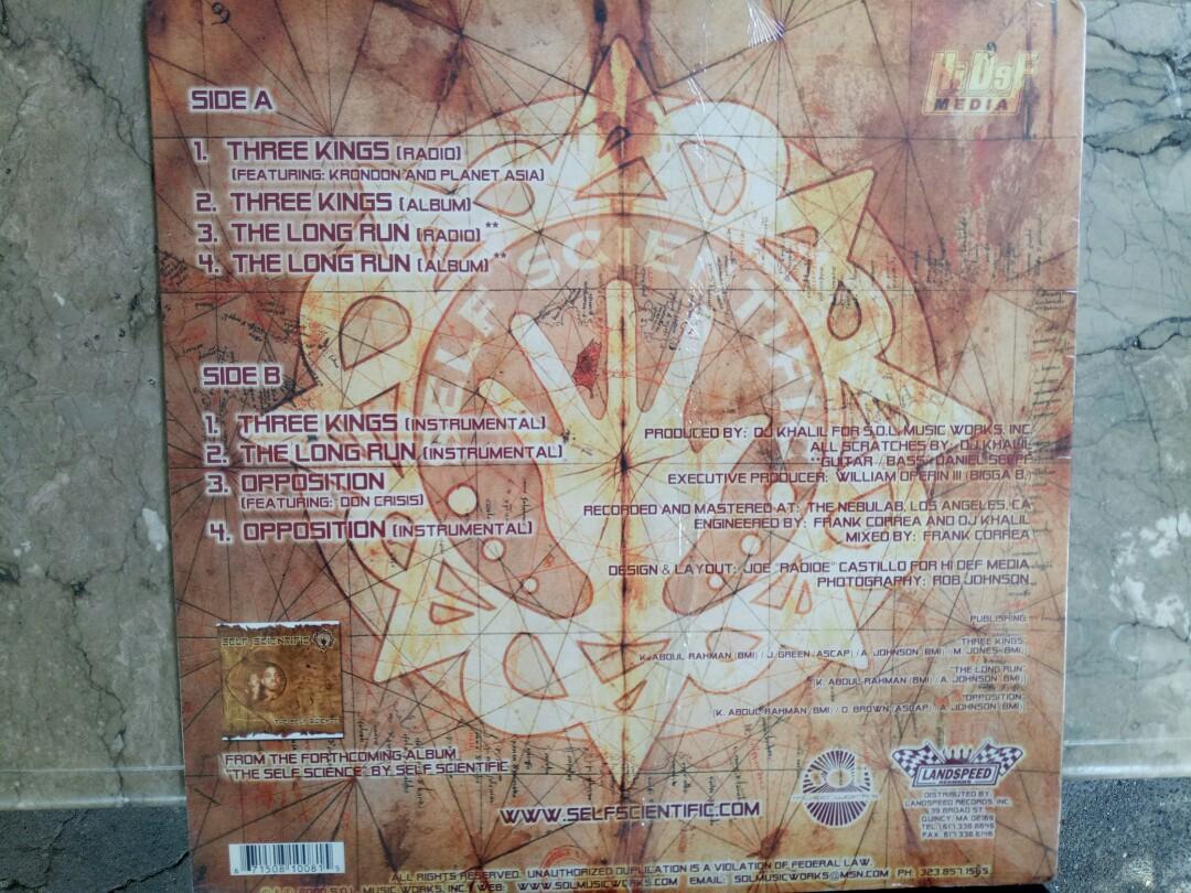 Three Kings LP Vinyl Plaka Hiphop (Category: Vinyls) located in Manila. Submitted by kinganalog (Listing ID 1030605988, Image 2). Description: Three Kings LP Vinyl Self Scientific album, sealed unopened. 2000 HiDef made in USA. Shipping nationwide, payment via Unionbank or Palawan. COD is okay at buyer's account. Check out fb page Roots Analog..