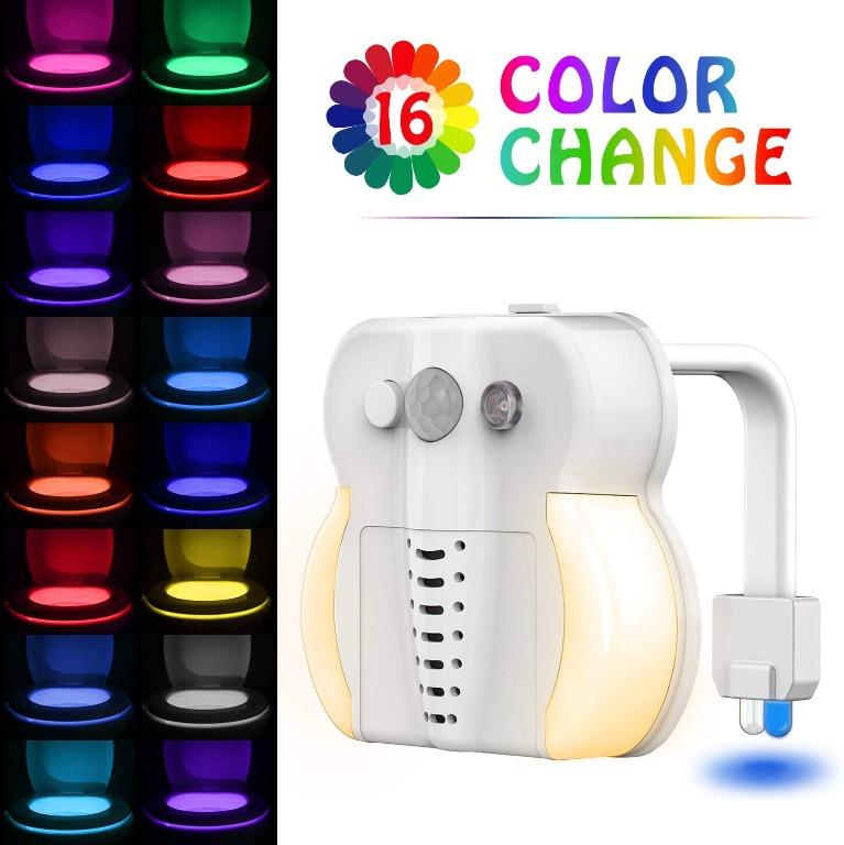 Oilet Light- Motion Sensor Toilet Night Light Led 16 Color Change  Activates, With Function Of Aromatherapy And Uv Sterilizer