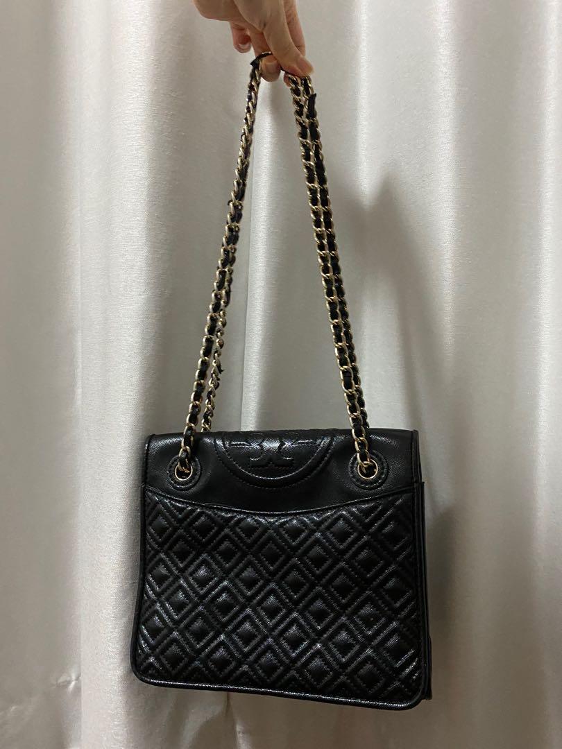 tory burch black quilted purse