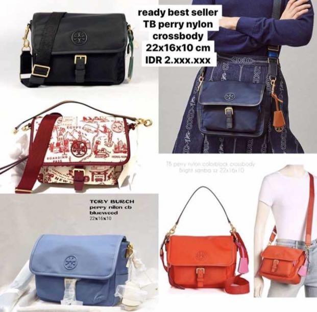 Tory burch perry nylon crossbody bluewood deals