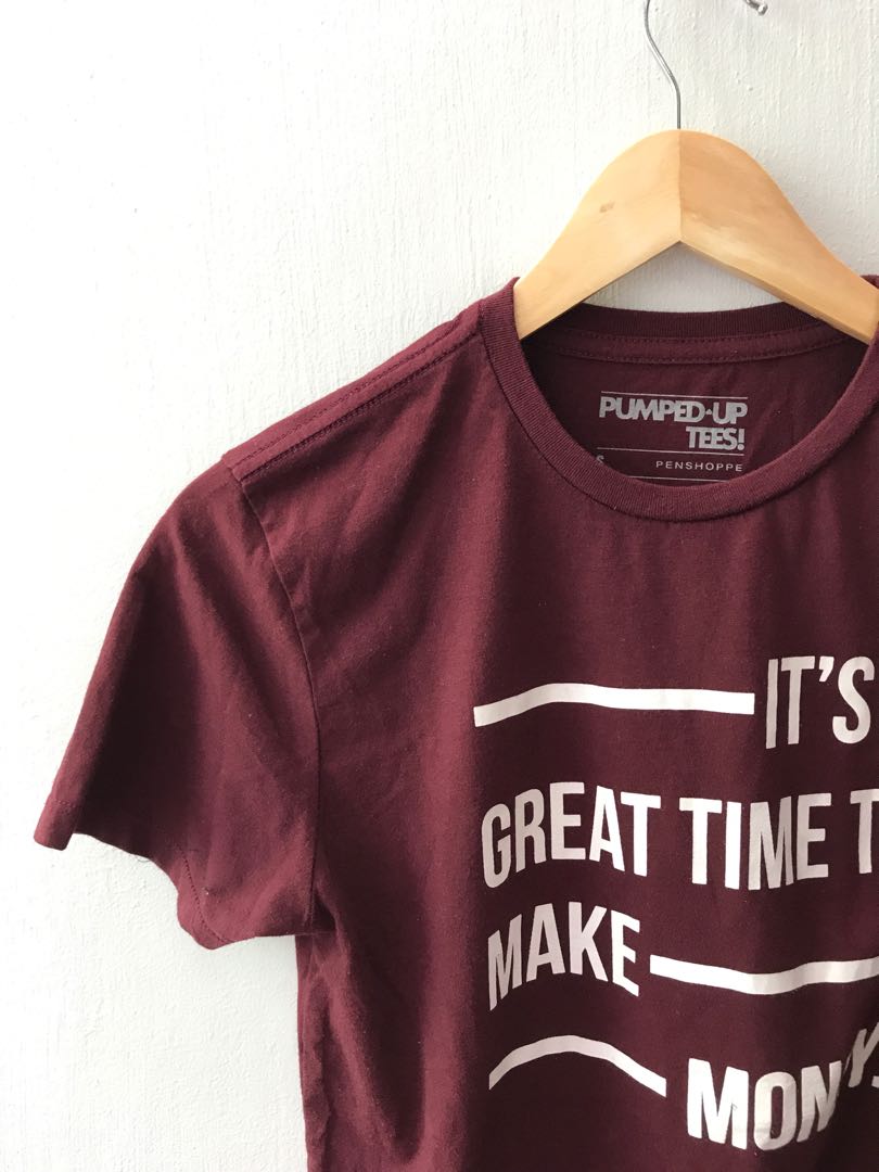 penshoppe maroon shirt