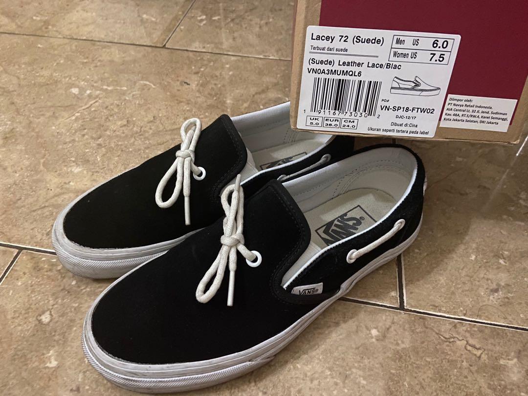 Vans ORIGINAL Lacey 72 Suede Black Fesyen Wanita Sepatu di Carousell