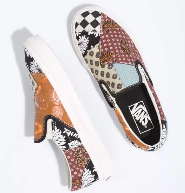 Vans Tiger Patchwork Color Patch Vans Topánky Vans Classic Slip On