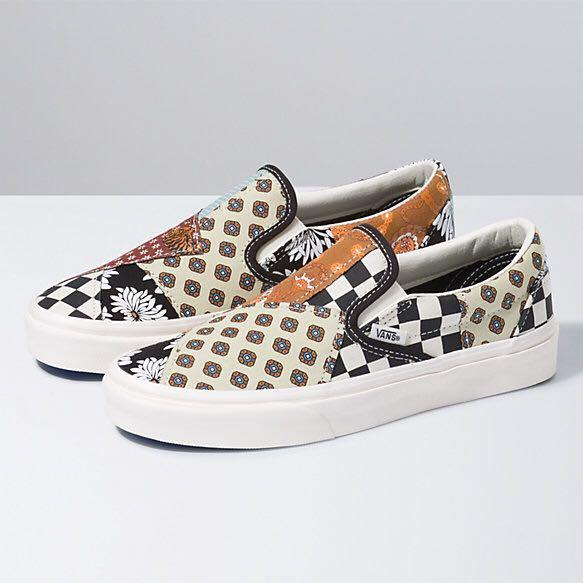 Tiger patchwork classic slip on vans Clearance