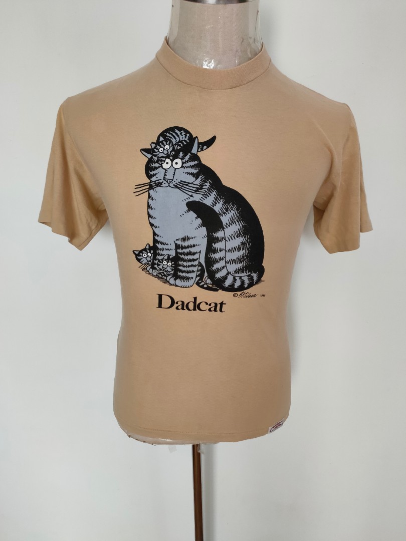 VINTAGE DADCAT KUCING GEMUK 80S TSHIRT